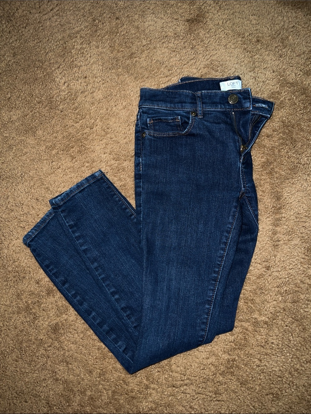 LOFT Navy Stretch Skinny Jeans